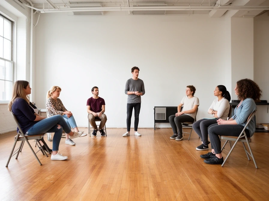 初心者演技クラスの様子